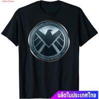 ผ้าฝ้าย 100%เสื้อยืดยอดนิยม Marvel Agents of S.H.I.E.L.D. Eagle Shimmer Badge T-Shirt Sports T-shirtS-3XL  D6UI