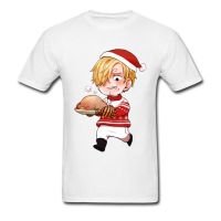 Men T Shirt Zoro Luffy Sanji Straw Hat Family Christmas T-shirt Brand New One Piece Xmas Series Gift Tshirt Santa Designer Tops  Z3G7