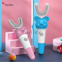 ✠✥ Electric Toothbrush Kids Toothbrush U Shape Waterproof Electric Toothbrush 2-12 Years Universal with Battery Youth Whitening