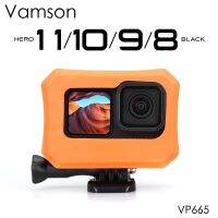 ฝาครอบป้องกันลอยตัวสำหรับกล้อง Gopro Hero 11 10 9สีดำ8ตัวเคสลอยน้ำสีส้มสำหรับ Gopro Essories ดำน้ำเล่นเซิร์ฟ