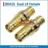 Dual L9 Female to L9 Female O-ring Bulkhead Panel Mount Washer Nut 2M communication Brass Straight RF Connector Adapters