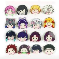 Anime Demon Slayer Badges New Cosplay Figures Mitsuri Kanroji Muichiro Tokito Acrylic Pins Bag Costume Props Collection Gifts Fashion Brooches Pins