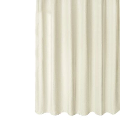 Thick Cream Weave Fabric Shower Curtain Heavyweight Water-Repellent Bathroom Curtain Partition