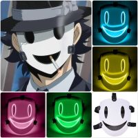 Anime Cosplay  High-Rise Invasion Cosplay Mask  LED Glowing Party Mask Japanese Samurai Costume Props For Carnival Party