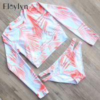 Floylyn Long Sleeve Bodysuit One-Piece Swimwear One Piece Padded Swimsuit Brazilian Bathing Suit Surf Swim Suit Beachwear