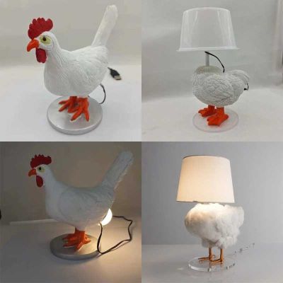 Chicken Egg Lamp Desk Ornaments Rooster Egg LED Night Light For Bedroom Living Room Nordic Party Home Decoration Accessories Night Lights