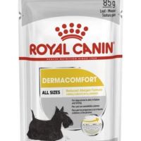 พลาดไม่ได้ โปรโมชั่นส่งฟรี ✎❈Royal Canin Loaf Dermacomfort Pouch อาหารสุนัขแบบเปียกชนิดซอง สำหรับสุนัขบำรุงขนและผิวแพ้ง่ายขนาด 85 ก x12 ซอง