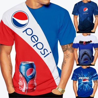 New Pepsi T-Shirt Full Sublimation 3D Print T-Shirt Summer Breathable Short Sleeve Tee