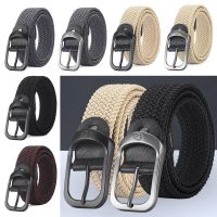 Men Vintage Casual Male Jeans Strap Weave Waist Band Pin Buckle Waistband Nylon Braided Belt