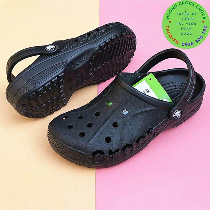 DÉP SỤC NHỰA ĐI MƯA CROCS BAYA CLASSIC CHO CẢ NAM VÀ NỮ MÀU ĐEN 