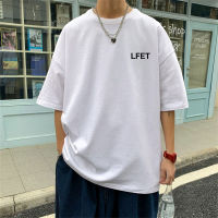 Mens Casual Loose Fitting T-shirt Sports Short Sleeved T-shirt Half Sleeved Round Neck Printed Top White Mens T-shirt