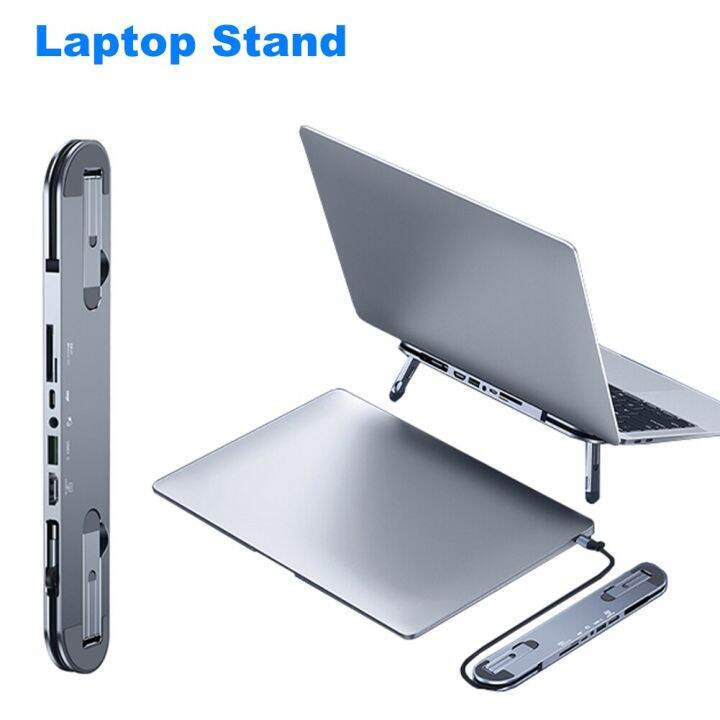 Universal Laptop Riser Stand USB HDMI HUB PD for Macbook Pro 13 15 Air