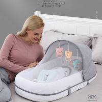 Backpack Bag Mummy Large Capacity Bag Multi-function Waterproof Travel Diaper Bags Breathable Mosquito Net Portable Baby Bed