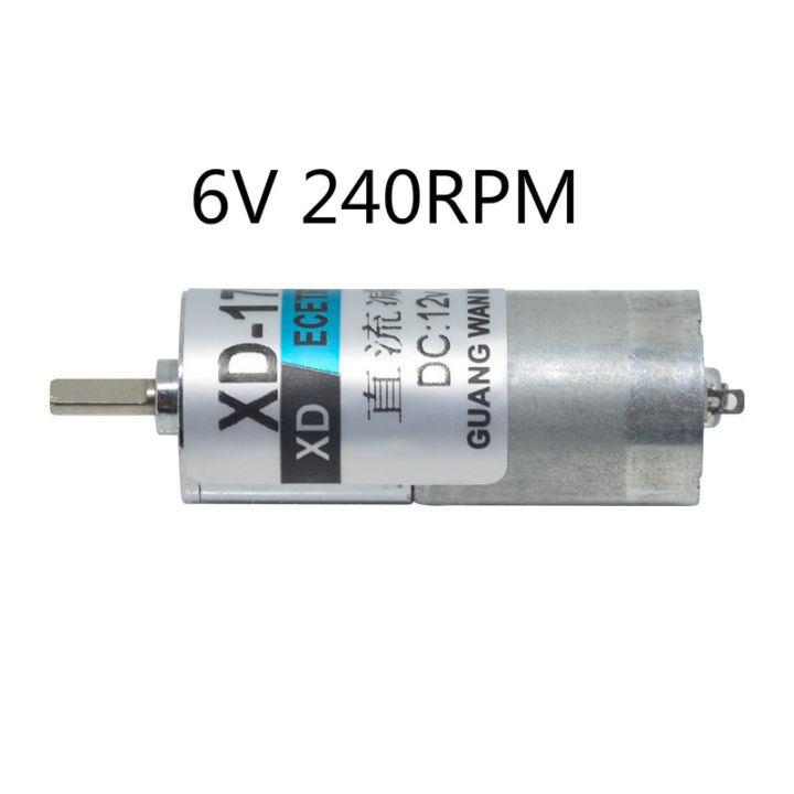 0.6W 6V/12V จอ DC Micro มอเตอร์17มม.ความเร็วต่ำมอเตอร์ขนาดเล็กลดเกียร์บวกและลบมอเตอร์