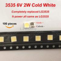 100 ชิ้น SMD LED 3535 6 โวลต์ 2 วัตต์เย็นสีขาว LED TV แสงไฟไดโอดเปล่งแสง LED ลูกปัด lg3535 สำหรับแอลซีดีทีวีซ่อม