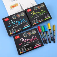 12/60 สีสีอะคริลิค MARKER แปรง MARKER ปากกาสำหรับตัวอักษร Graffiti Manga แก้วไม้ DIY Art Drawing เครื่องเขียนโรงเรียน-Yrrey