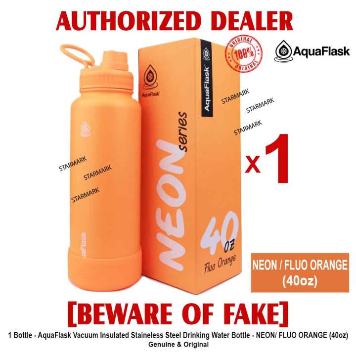 Limited Edition: Neon Orange-Red 32oz. Stainless Steel Bottle