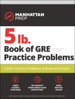 ใหม่หนังสืออังกฤษ 5 Lb. Book of GRE Practice Problems [Paperback]