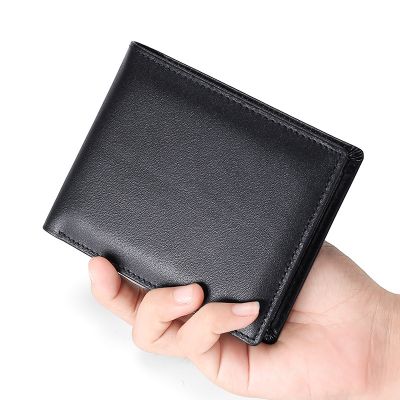 Genuine Leather Wallet Men Classic Purse Coin Pocket Credit Card Holder Purse RFID Blocking Men Wallet with Card Holder
