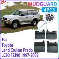 แผ่นบังโคลนรถสำหรับ Toyota Land Cruiser พราโด LC90 FZJ90 90 1997 ~ 2002 2000ยามที่กันโคลนติดรถยนต์อุปกรณ์ตกแต่งรถยนต์ที่ปัดโคลนแผ่นบังโคลนรถ