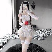 Womens Cosplay Costume Brider Uniform Sexy Lingerie Mesh See Though Suit Set Perspective Lencería Anime Cosplay Clothing Girls