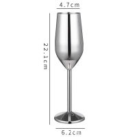 Stainless Steel Champagne Cup Wine Glass Cocktail Glass Metal Wine Glass Bar Restaurant Goblet Drinkware RE