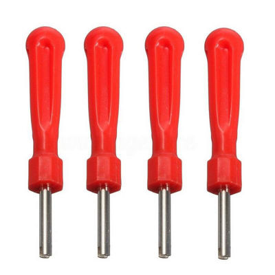 4 pcs Tyre Valve Core Remover Removal Tire Repair Tool Screw Driver