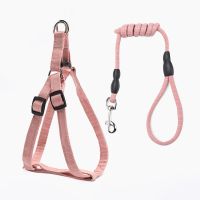 Dog Harness Leash Set for Small Medium Dogs Adjustable Puppy Cat Harness Vest French Bulldog Pug Outdoor Walking Lead Leash Leashes