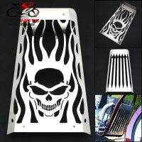 Motorcycle Skull Flame Style Polished Stainless Steel Radiator Cover Grill Guard Protector For Honda Fury VT1300 2010 - 2016