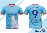 เสื้อพิมพ์ลาย ยอดฮิต ลาย แมนเชสเตอร์ ซิตี้ เอฟซี นักเตะ Erling Haaland ฮาลันด์