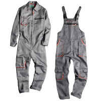 ผู้ชายแขนยาว Cargo Overalls กางเกงซิปกระเป๋า Rompers Jumpsuit แฟชั่นแรงงาน Casual Coveralls Plus ขนาด S-4XL