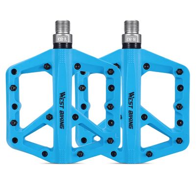 WEST BIKING Ultralight Seal Bearings Bicycle Bike Pedals Cycling Nylon Road Bmx Mtb Pedals Flat Bicycle Accessories