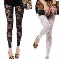 【CW】 Ladies Pattern Through Footless Leggings or