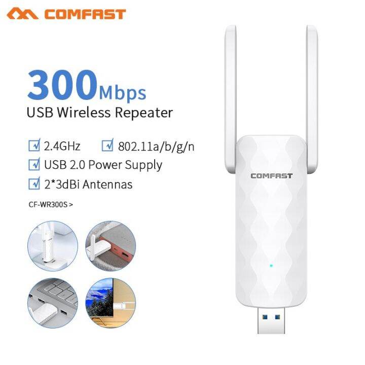 300Mbps Usb Wifi Repeater Wi Fi Booster Wi Fi Signal Extender Amplifier