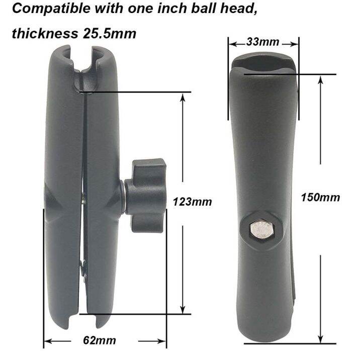 jinserta-6ซม-9ซม-15ซม-แขนซ็อกเก็ตคู่สำหรับลูกบอล1นิ้วใช้ได้กับกล้องแอคชั่นแคมเมราเม้าท์ติดตั้งสำหรับกล้อง-gopro-ram-สำหรับ-garmin-และ-gps