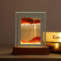 Creative 3d Hourglass Deep Sea Sandscape with Lamp Office for Bedroom Sand Art Colorful Decorative Hourglass Home Decoration