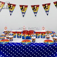 【CW】 Party Combo Set For 12 Kids Wonder Girl Birthday Baby Shower Party Supplies Disposable Tableware Decor Banner Tablecloth Etc.