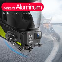 อลูมิเนียมอัลลอยด์ Extension Arm Helmet Mount Self Photo Mount สำหรับ Hero Max 10 9 8 7 6 5 4for XiaoYi Action กล้องอุปกรณ์เสริม