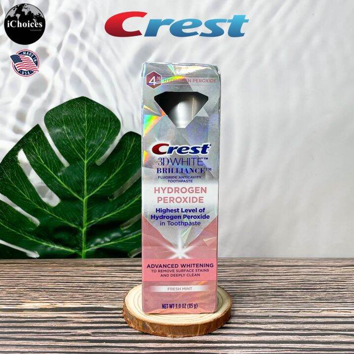 [Crest] 3D White Brilliance Hydrogen Peroxide Toothpaste with Fluoride