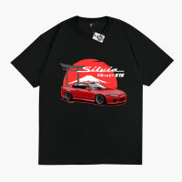 Kaos Baju Mobil NISSAN SILVIA S15 JDM Kaos Otomotif - Karimake - V1 HITAM, S