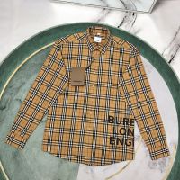 (ร้อน) 22ss คุณภาพสูง NewBBR Original Trendy Classic Check Shirt For Women And Men Fashion Letter Logo Print Business And Casual Shirts Loose Fit All-Match Suitable For Evryone