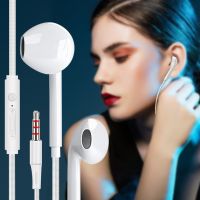 (SHANG LONG)หูฟังเน้นเสียงเบสอินเอียร์แบบมีสาย3.5มม. หูฟังสเตอริโอหูฟังสำหรับฟังเพลงหูฟังสำหรับเล่นกีฬาพร้อม Samsung Xiaomi Huawei ไมโครโฟนสำหรับ IPhone