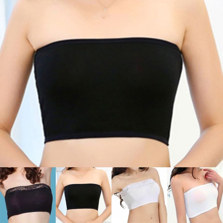 Ready Stock】 Tube Bras Lingerie Comfort Women's Camisole Stretch Bandeau  Breathable