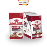 ห้ามพลาด สินค้า ส่งฟรี New [140gx10ซอง] Royal Canin Dog Medium Ageing 10+ อาหารเปียกสำหรับสุนัขสูงอายุ พันธุ์กลาง อายุ 10 ปีขึ้นไป