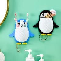 【CC】 Toothbrush Holder Household Wall Self-adhesive Seamless Storage Rack Shaver Organizer Drain Shelf Accessories