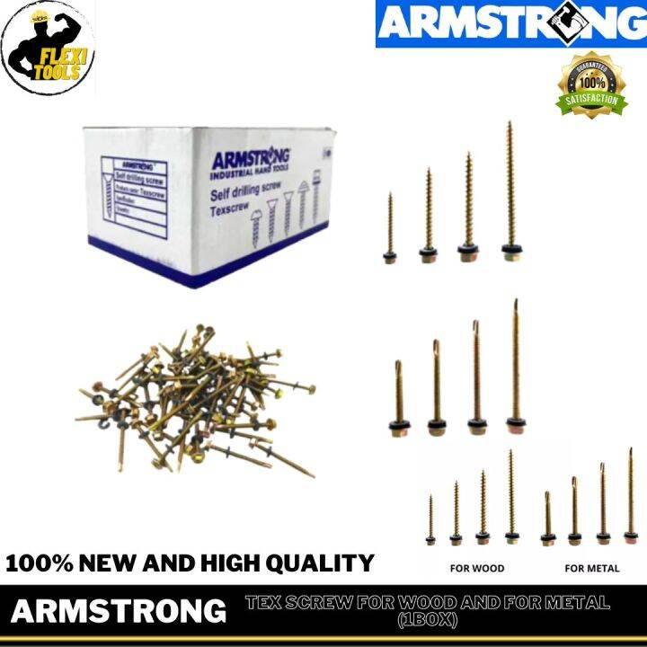 ARMSTRONG TEX SCREW FOR WOOD AND FOR METAL (1box) Lazada PH