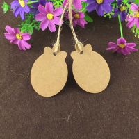 200pcs 5.7x4cm Kraft Cardboard Gift Tags Wedding Favor Paper Tags Price Label Party Hang Tags with 200pcs string