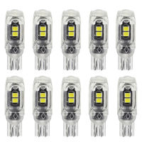 10X Canbus T10 LED W5W Polarity Free Plastic Protect 5smd 3030 Car Interior Light Reading Door License Plate Wedge Lamp 12V