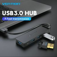 Vention CHL ฮับ USB 3.0 4 พอร์ต บางพิเศษ พร้อมพาวเวอร์ซัพพลาย