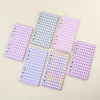 Cute Color Grid A5 A6 Loose Leaf Notebook Refill Spiral Binder Index Inner Page Item Paper Stationery Note Books Pads